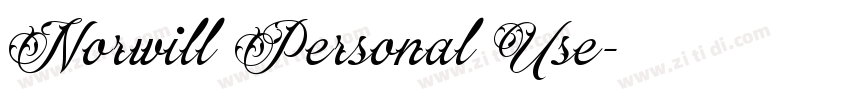 Norwill Personal Use字体转换